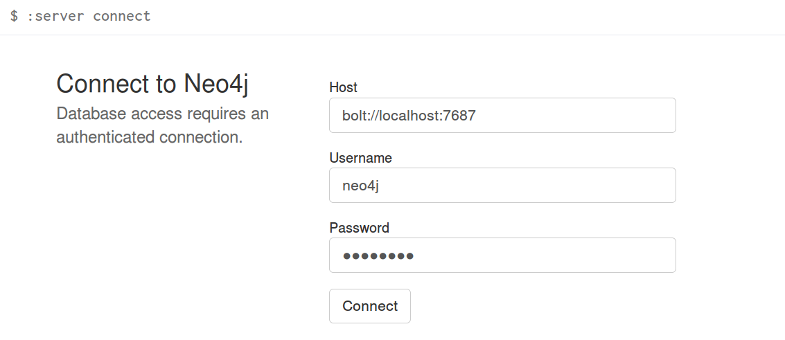neo4j server connect